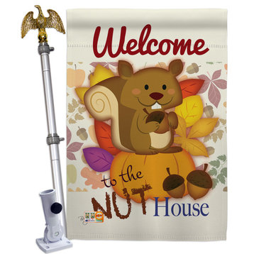 Nut House Nature Wildlife House Flag Set