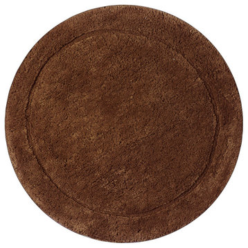 Waterford Collection Bath Rug 30" Round, Chocolate