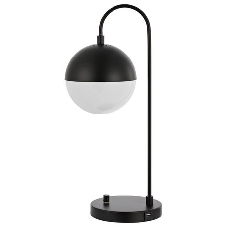 Safavieh Cappi Table Lamp With USB Port Black