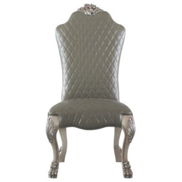 Side Chair Set of 2, Vintage Bone White/Pu
