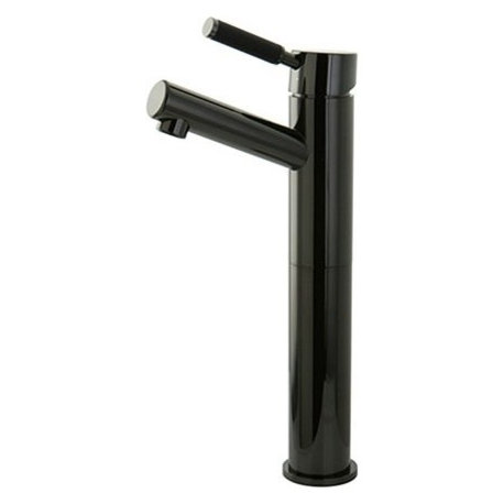 Kingston Brass Single-Handle Vessel Sink Faucet, Black Stainless Steel