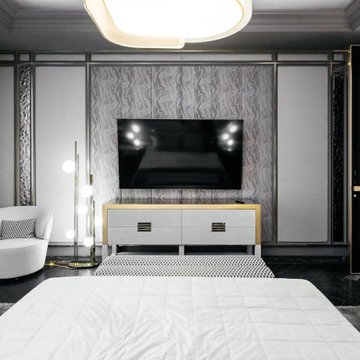 Modern Luxury Bedroom Design and Decor – Accent Wall & Bespoke Lighting