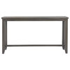 Sunset Trading Shades of Gray 65" Rectangular Wood Narrow Pub Table in Gray