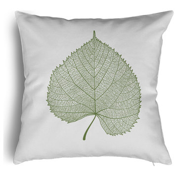 Leaf Study Accent Pillow With Removable Insert, Scallion, 24"x24"