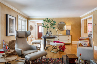 Living room - eclectic living room idea in Bridgeport