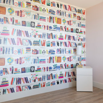 Home Office with Kate Spade Wallpaper