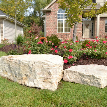 Front Berm Plantings with Outcropping
