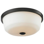 Z-Lite - Z-Lite 411F3 Montego 3 Light Flushmount Ceiling Fixture - Coppery Bronze - Product Features: