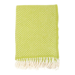 Elsa Pistachio Lambswool Throw - Throws