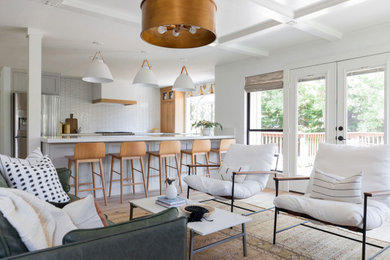 Example of a transitional family room design in Sacramento