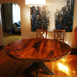 Round Reclaimed Wood Tables - Dining Tables
