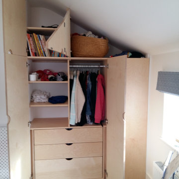 Birch ply fitted wardrobes for all the family