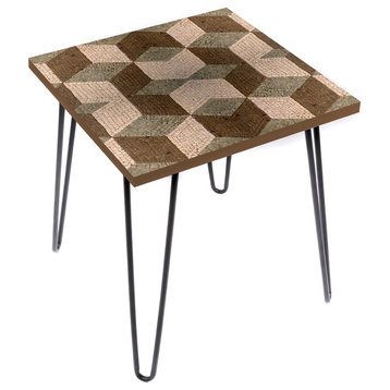 Ancient Op Art Side Table, 20"