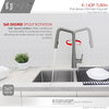 Modern Single Handle  Pull Down Sprayer Kitchen Faucet in Gunmetal