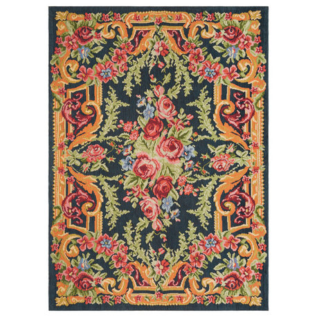 Safavieh Classic Vintage Collection CLV112 Rug, Black/Rose, 4' X 6'