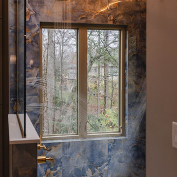 Moody Bathroom and Fun Laundry Room