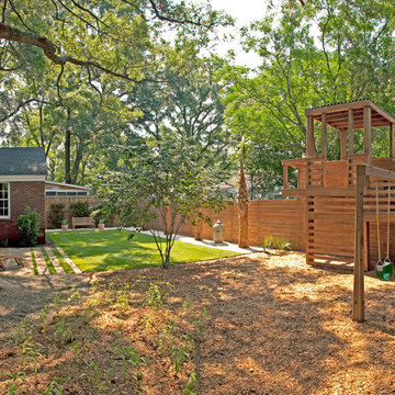 modern backyard
