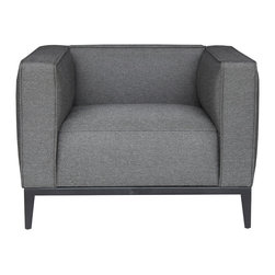 California Armchair- Black Pepper Fabric - Armchairs And Accent Chairs
