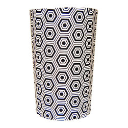 Black Hex Waste Basket - Wastebaskets