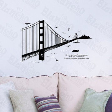Chain Bridge - Hemu Wall Decals Stickers Appliques Home Decor (19.7"-27.5")