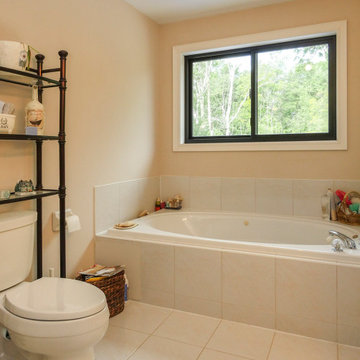 New Black Window in Pretty Bathroom - Renewal by Andersen Greater Toronto