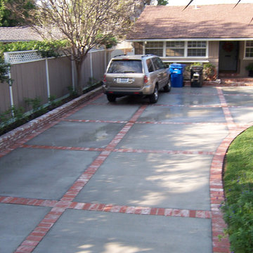 Concrete driveway