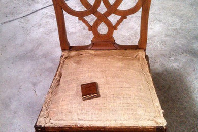 restore 10 mahogany chairs for interior archeology