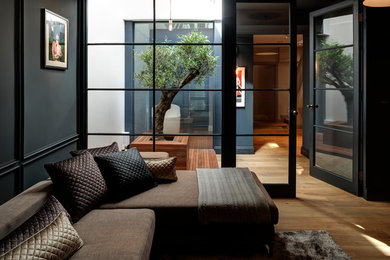 Inspiration for a contemporary living room remodel in London