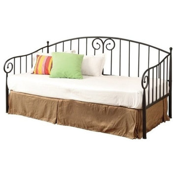 Bowery Hill Twin Metal Spindle Daybed in Black