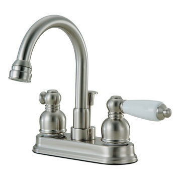Hardware House Two Handle Laundry/Bar Faucet, Satin Nickel