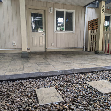 Patio installation in Langley Backyard