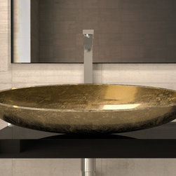 Vetrofreddo Kool Max Gold Leaf Unique Bath Sink - Bathroom Sinks
