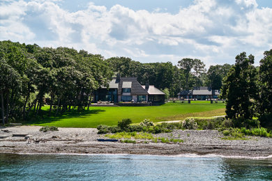Huge transitional two-story exterior home photo in Portland Maine
