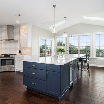 Blue and White Kitchen in Yardley
