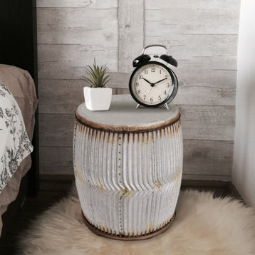 Round Metal Stool/Side Table