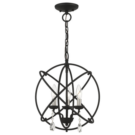 Black Shabby Chic, Dazzling, Country Convertible Chandelier/Semi Flush