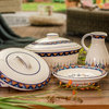 Novica Handmade Antigua Breeze Ceramic Covered Deep Oval Casserole