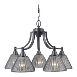 Royce Lighting - Royce Lighting Five Downlight Brixton Collection Chandelier - Chandeliers