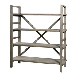 Farmhouse Baker Rack Bookshelf - Buffets And Sideboards