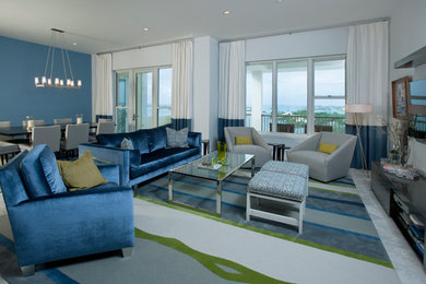 Inspiration for a contemporary living room remodel in Other