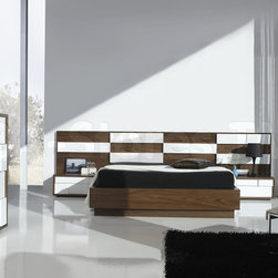 Bel 2.3 Walnut/White Bedroom Set - Bedroom Furniture Sets