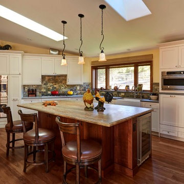 Kitchen with wine storage