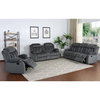 Sunset Trading Madison 3 Piece Fabric Reclining Living Room Set in Charcoal