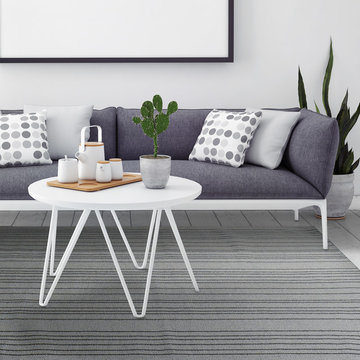 Striped Loop Pile Berber Carpet Silver