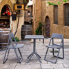 Dream Folding Outdoor Bistro Set With 2 Chairs Dark Gray