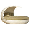 Shell Daybed With Seat Cushion, Neo Golden Brown, Navy