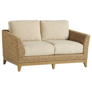 Tommy Bahama Los Altos Valley View Loveseat in Aged Patina/Plain Cushions