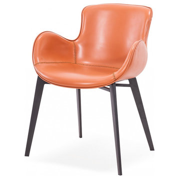 Modrest Tayla Modern Cognac Eco-Leather Dining Chair
