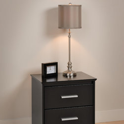 Prepac Coal Harbor Black 2-Drawer Nightstand - Nightstands And Bedside Tables