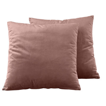 Heritage Plush Velvet Cushion Cover Pair, Wild Rose, 18w X 18l